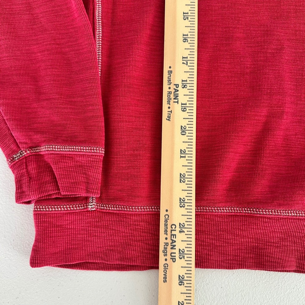 Tommy Bahama Mens Sz Medium Red Quarter Zip Pullover Sweater‎ Pima Cotton Tencel - Picture 13 of 16